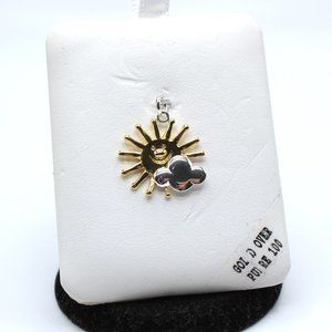 Sterling Silver Happy Smiley Sun Cloud .925 Charm Pendant
